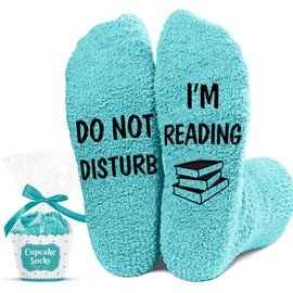 VICRAZY Book Lovers Gifts for Women - Funny Socks for Book Lovers - Gift for Readers - Reading Stuff, Book Accessories, Socks for Book Lovers, Stocking Stuffers for Women