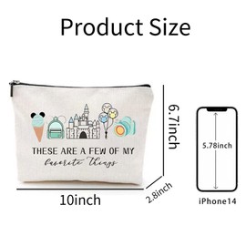 YUWUAR 2 Pcs Cartoon Mouse Makeup Bags for Women, Cute Travel Cosmetic Bag, Large Capacity Waterproof Toiletry Bag with Zipper, Birthday Gifts for Her