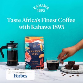 Kahawa 1893 Whole Bean Coffee Dark Roast Serengeti Blend 24 Oz - As Seen on Shark Tank, Low Acid, High Antioxidants, Naturally Sweet, Organically Grown, Ethically & Sustainably Sourced