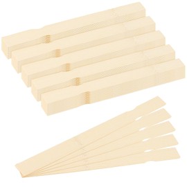 SHEUTSAN 200 PCS 14 Inch Paint Stir Sticks, Wooden Paint Mixing Sticks, Wood Paddle Stirrers for Crafts