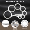 Hisew - Leather Cutting Circle Template Ruler, Drawing Circle Stencils,Leather