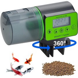 Automatic Aquarium Fish Feeder, Moisture-Proof Electric Auto Fish Feeder,Aquarium Tank Timer Feeder Vacation &Weekend Fish Food Dispenser