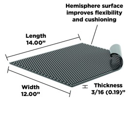 Sorbothane X-Tra Flex Acoustic Vibration Damping Sheet Stock (40 Duro, 3/16 x 12 x 14in)