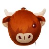 Puckator Relaxeazzz Highland Coo Cow Round Plush Travel Pillow &