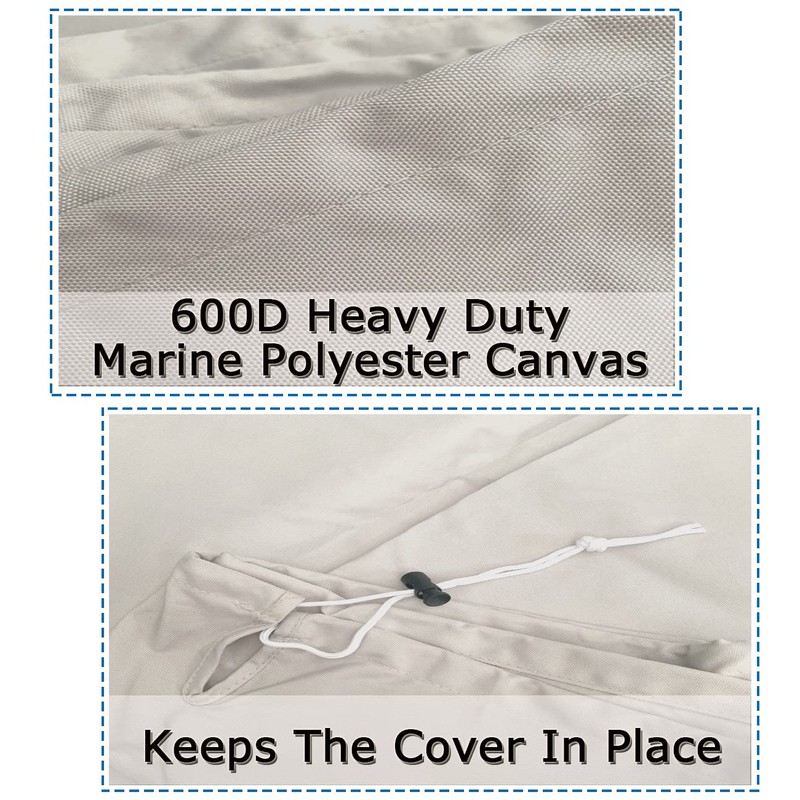 Marine Grade Boat Center Console Cover, Waterproof Heavy Duty 600D