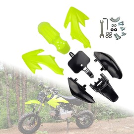 LINGQI RACING CRF50 XR50 Plastic Fairing Body Kits, New Match Colors Light Green With Black For CRF 50 SSR SDG Pit Dirt Motor Trail Bike.