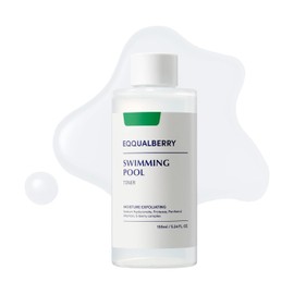 EQQUALBERRY Tnico Exfoliante Facial Swimming Pool Toner - Coreano con Enzima Proteasa y cido Hialurnico, Exfoliacin Diaria Suave, Piel Sensible, 155  