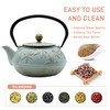SECHUDO Cast Iron Teapot Tea Kettle with Stainless Steel Infuser