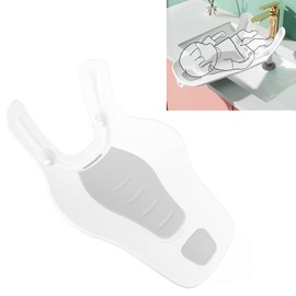 Clean Rinse Baby Bather, Spine Protection Multi Purpose Wash Butt Clean Rinse Bather Semi Circular Sink Collapsible for Boy for Bathroom (Grey)