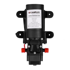 CAMPLUX 12V DC Water Pump, 1.2 GPM Pressure Diaphragm Pump for RV Marine Boat