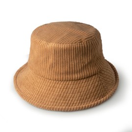 CHOK.LIDS Everyday Corduroy Bucket Hat Unisex Trendy Soft Warm Lightweight Outdoor Fisherman Fun Vacation Getaway (Camel)