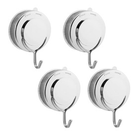 COP Suction Cup Hooks, Strong 22.0 lbs (10 kg), Load Limit, Set of 4 (Approx. 3.5 x 2.6 x 1.4 inches (9 x 6.5 x 3.5 cm)