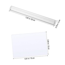 Gatuida 3pcs Acrylic Clay Roller Set Durable Modelling Clay Tools with Backing Board for Adults Thickness for Crafting and Sculpting