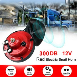 110dB Super Loud Train Horn for Truck Train Boat Car Air Electric Snail Single Horn 12V Waterproof Double Horn Raging Sound for Car and Motorcycle