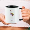 Huuraa Kaffeetasse Flamingo Colorful Geschenk 330ml Schwarz Flamingo Präsent