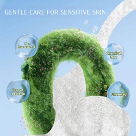 Disposable Face Towels (72 Pack) - Ultra-Soft, Biodegradable & Hypoallergenic Wipes for Sensitive Skin | Dermatologist-Approved for Makeup Removal & Travel | Eco-Friendly, Lint-Free