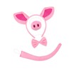 Dickly 4Pcs Pig Ears Headband Nose Bow Tie Tail Costume
