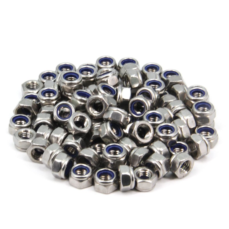 Yeebyee M8 x 1.25 mm Pitch 304 Stainless Steel Self-Locking