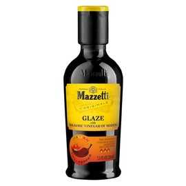 Mazzetti Habanero Balsamic Vinegar Glaze of Modena PGI | Thick & Rich | Perfect for Soups, Platters, & Meat | 7.3 Ounce Bottle (Pack of 1)
