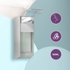 HOUSEHOLD WORLD Eurospender, Wall Mounted Soap Dispenser with Elbow Print