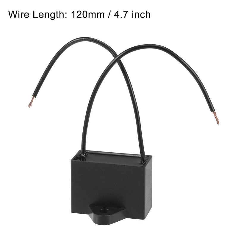 sourcing map Ceiling Fan Capacitor CBB61 4uF 250V AC 2