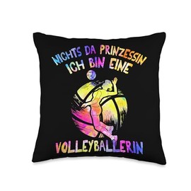 Volleyball Sprüche & Geschenke Für Mädchen Player | Nothing Princess Volleyballer Throw Pillow, 16x16, Multicolor