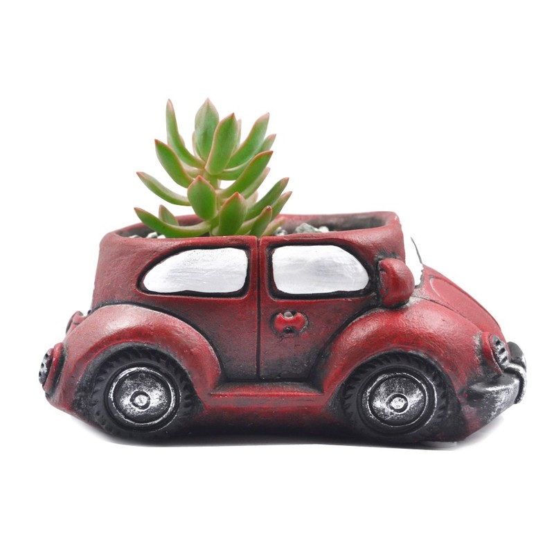 Ascrafter Cement - Macetas con Ventosa para Coche, Color Rojo