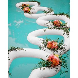 Sunallwell White Heart Pool Float | Big Inflatable Photo Prop for Engagement, Wedding, Bachelorette Party