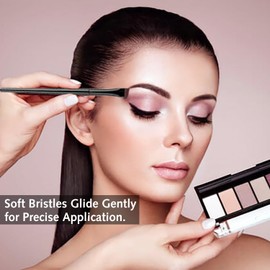 6 PCS Eyeliner Brushes Set,Angled Eyeliner Brush Grooming Eyebrows Eyebrow Brush Precision Gel Eye Liner, Fine Point Eyeliner Brushes for Precise Liner Eyebrows Make Up