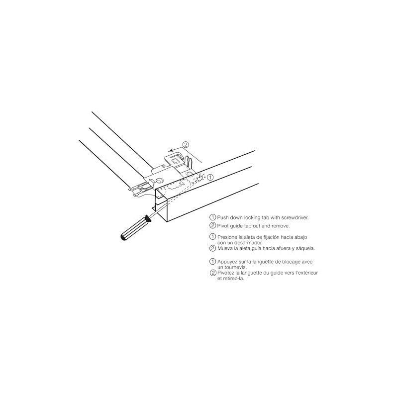 Prime-Line N 6551 Panel Wardrobe Door Guide, fits Acme Doors,