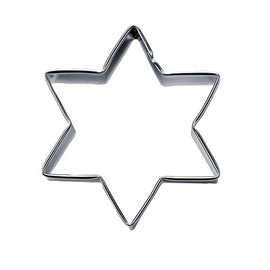 Staedter 6 Point Star Cookie Cutter, Silver, 3 x 2.5 cm