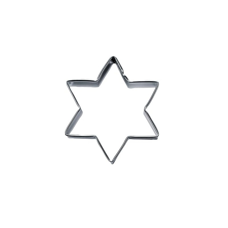 Staedter 6 Point Star Cookie Cutter, Silver, 3 x 2.5
