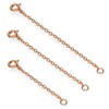 jewellerybox Rose Gold Dipped Sterling Silver Train Chain Extender 3