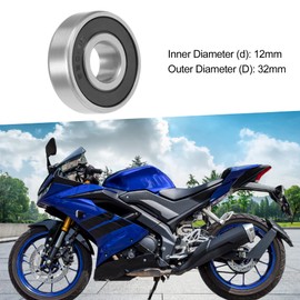 A ABSOPRO Ball Bearing 6201-2RS 12x32x10mm Deep Groove Double Sealed Bearings