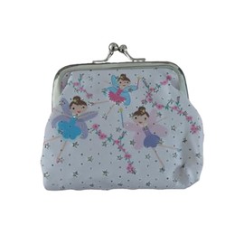 Generic Childrens Girls Kids Glitter Star Lilac Fairy Princess Coin Purse - 9 x 6.5cm