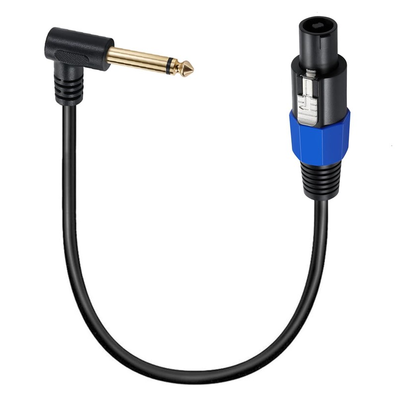 Speakon to 1/4" Speaker Cable, 6.35mm TS Male Plug to