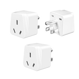 Australia/China/New Zealand/Argentina to Canada Travel Adapter (Type B), 3 Prong Grounded International Adapter, 110V-250V, 2000W, 50/60HZ, for Phone, Laptops, Tablets, Hairdryer