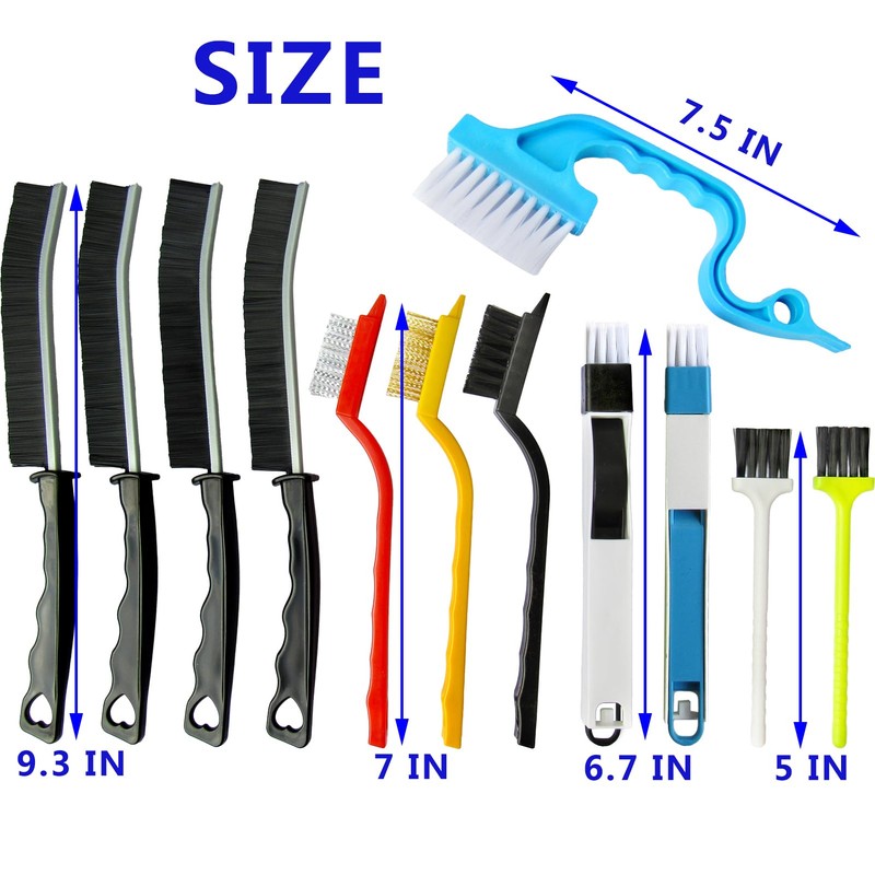 12Pcs Crevice Cleaning Brush,Small Gap Cleaning Brushes for Cleaning Bathroom,Kitchen,Window