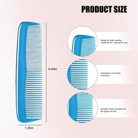 HESSION 3 Pack Coloful Hair Combs For Men Plastic Pocket Combs Fine Tooth Comb (Color 2)
