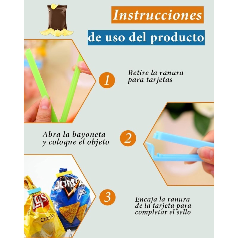 30 Piezas Pinzas Para Bolsas De Alimentos,Clips Para Bolsas De