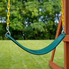 Gorilla Playsets 04-0039-G/Y Extreme-Duty Swing Belt with Coated Chain, Green with Yellow Chain