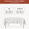 Maison d'Hermine Equinoxe, Beige 100% Cotton Tablecloth for the Kitchen,