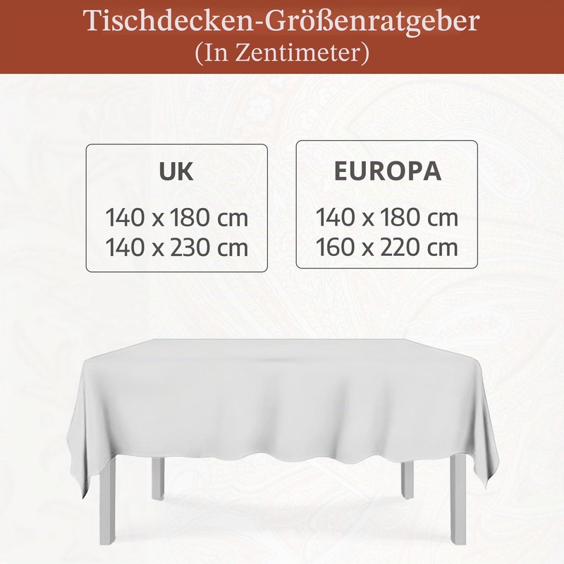 Maison d'Hermine Equinoxe, Beige 100% Cotton Tablecloth for the Kitchen,