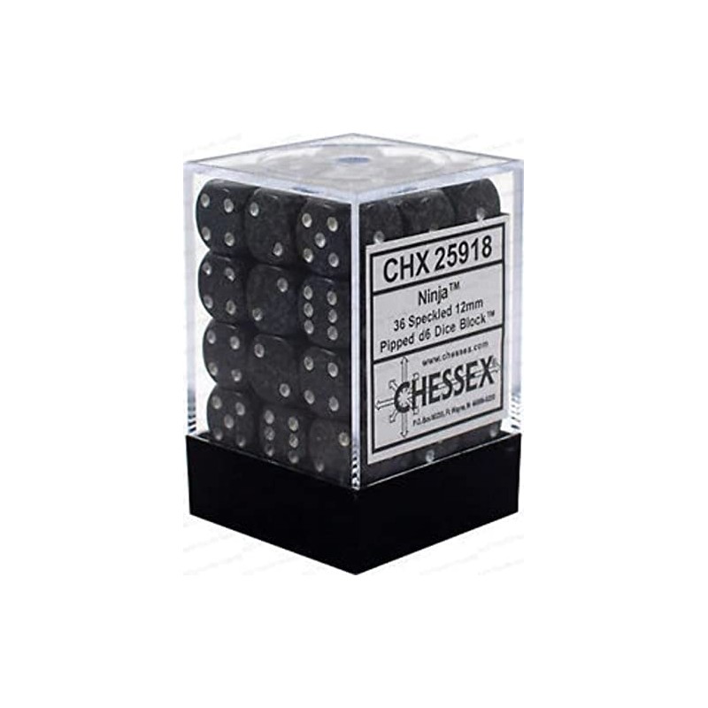 Dice Block with 36 d6 Speckled Ninja