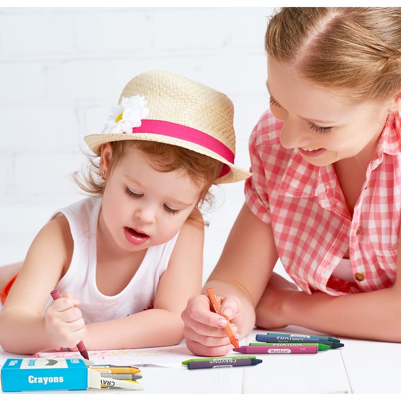 Rarlan Crayons Bulk, 30 Crayon Packs with 24 Assorted Colors,