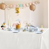Horbaunal Ivory Satin Tablecloth 54 x 54 Inches Square Table