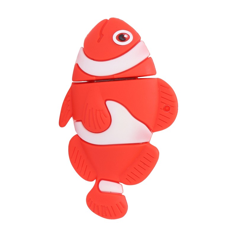Cartoon U Disk Red Clownfish Appearance High Speed Bulk Storage