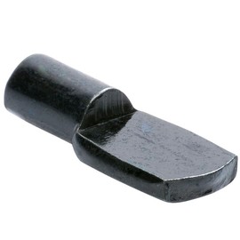 1/4" Spoon Style Cabinet Shelf Support Pegs | Black | 25 Pack