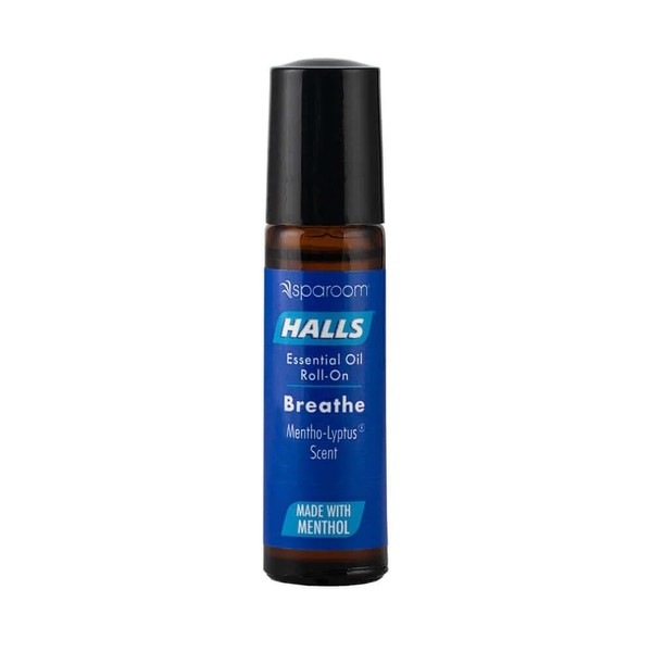 Halls Breathe Menthol with 100% Pure Essential Oils Aromatherapy Roll-On, 10mL, Mentho-Lyptus Scent