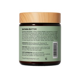 Pindari Batana Butter 3.53 Ounce Jar | Raw and Organic | Sourced From Honduras | Nourishes and Moisturizes Hair and Skin | Healthier Scalp and Roots | Promotes Hair Growth